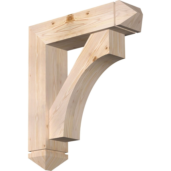 Ekena Millwork Westlake Arts and Crafts Smooth Bracket w/ Offset Brace, Douglas Fir, 7 1/2"W x 30"D x 34"H BKT0806X30X34WTL03SDF - main